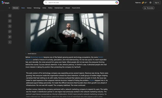 MSN — article screenshot